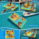 Inflatable Floating Dock, 8FT x 6FT, Mint Green/Yellow