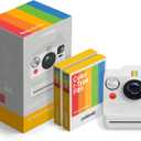 Polaroid Now+ 3rd Generation I-Type Instant Camera + Film Bundle - Now+ Bluetooth App Controlled White Camera + 16 Color Photos (6563)