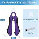3 x Swihauk Heavy Duty Dog Nail Clippers and Trimmers, Professional Pet Nail Clippers with Nail File for Dogs Cats Small Animal, Claw Clippers with Safety Guard to Prevent Over-Cutting, Purple