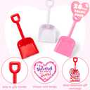 2 x JOYIN 28 Plastic Toy Shovels in Pink Red and White for Valentines Day ,28 Cards with Ribbon for Kids Party Favor, Classroom Exchange Prizes, Valentines Gifts with Vibrant Color