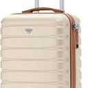 Flight Knight Carry On Suitcase 18x14x8" Hardside Built In TSA Lock & USB Port Lightweight Luggage Silent Double Spinner Wheels Maximum Underseat Carry-On Bag For American & United Approved Airlines
