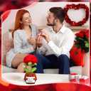 2 x Chunful Valentines Day Crochet Gift for Wife Romantic Handmade Crochet Rose Flower for Her Love Forever Gift for Valentines Day Wedding Anniversary Birthday