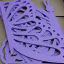 Yousoontic 2 Pcs Large Wood Butterfly Prop 20 Inch and 17.5 Inch Butterfly Standing Wings Cutout Backdrop Decoration for Birthday Baby Shower Wedding Party (Purple)