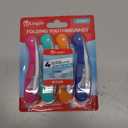 Lingito Travel Toothbrushes Medium, Mini Toothbrush with Toothbrush Cover, Camping Toothbrush, Interlock Folding Travel Size Toothbrush, Adults Travel Toothbrush Kit (4 Pack Medium)