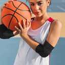 2 Pair Sport Elbow Pads, Volleyball Arm Brace Pads Elbow Protector Fitness Arm Protector Compression Breathable with Soft Support Cushion for Men and Women(Black,S)