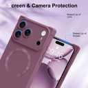 OOK Magnetic Case for iPhone 17 Pro 6.3 Inch [Wireless Charging Compatible] Soft TPU Solid Phone Cover Anti-Scratch Shockproof Protection Slim Case for Women Men - Rose Purple