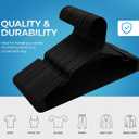 Beddora Plastic Hangers 50 Pack, Black Clothes Hangers for Closet Organization and Storage Space-Saving Design, Kids & Adult Coat Hanger for Suits, Shirt & Percheros Ganchos para Colgar Ropa Hangars