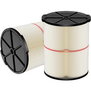 2Pack Replacement Filter For Craftsman CMXZVBE38754 Red Stripe General Purpose Wet Dry Vac Replacement Filter Fit for 5 to 20 Gallon Shop Vacuums Part #009-38754