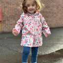 Arshiner Girl Baby Kid Waterproof Hooded Coat Jacket Outwear Raincoat Hoodies (Pink), Size: 1T