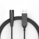 Cordless Water Flosser Charger Cable Replacement for Waterpik Water Flosser WP360 WP360W WP360C WP400 WP440 WP440C WP462 WP462W WP450 WP468 WF13 WP100 Series 3V USB Portable Charging Cable 5FT Black 1