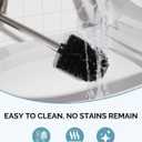 WZKALY Toilet Brush and Holder Set, Stainless Steel Toilet Bowl Brush with Lid, Rust Proof Toilet Cleaner Brush with Caddy, Durable Bristles, Splash Proof, Ideal for Bathroom (1 Pack, Brushed Nickel)