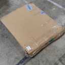 Tribesigns Coffee Table Square LED Coffee Table Engineered Wood Low Center Cocktail Tables for Living Room (Rustic Brown+Black)