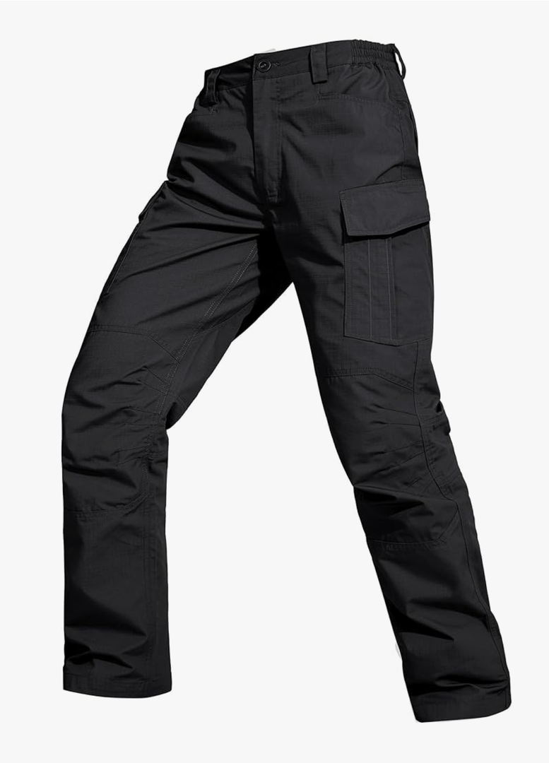 FREE SOLDIER Men's Water Resistant Pants Relaxed Fit Tactical Cargo Work Pants with Multi Pocket Size 34