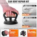 Dent Puller,3 Pack Professional Dent Remover Tool Kit for Car Body Dents, with Suction Cup and Handle Lifter for Easy Car Dent Removal, Glass, Screen, and Object Moving (Black+Orange)