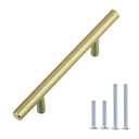 Amazon Basics Euro Bar Cabinet Handle Golden Champagne, 25 -pack