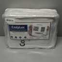 CozyLux King Size Comforter Set White, 7 Pieces Bed in a Bag, White Comforter King Size, All Season Bedding Sets with Stitch Quilted Comforter, Flat Sheet, Fitted Sheet, Pillowcases