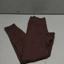 ENERBLOOM Workout Leggings with Pockets for Women High Waist Yoga Pants 25" Cream Soft Lightweight Athletic Gym Tights (X-Small, Brown)