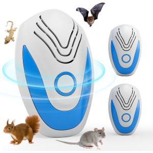 2025 Upgraded Ultrasonic Pest Repeller 2 Pack Set, Multi-Frequency Ultrasonic Repellent for Mice, Rats, Rodents, Roaches, Mosquito, Bugs, Ant, Spider, Insect Control, Electronic Plug-in Pest Deterrent