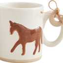 Mud Pie 15 oz Farm Mug, Horse