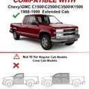 Out-Channel Window Visors Rain Guards for 1988-1999 Chevy/GMC C1500/ C2500/C3500/ K1500/ K2500/ K3500 Extended Cab, Wind Deflectors Extra Durable Vent Shade Dark Smoke Truck Accessories