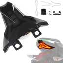 Motorcycle LED Tail Light for Ninja 400 18-24, Smoked Black Integrated Brake Tail Light Turn Signals Light for Kawasaki Ninja 400, Z400, Z1000 R, ZX-6R Accessories, 2013-2025