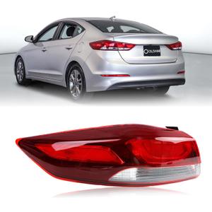 Outer Tail Light for 2017-2018 Hyundai Elantra, Tail Light Assembly Left Driver Side Taillight, Rear Brake Lamp with Side Marker Lamp, OEM# 92401-F3000, 1 PC