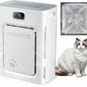 Pet Air Purifier for Home Large Room 2500 sq ft, H13 HEPA Washable Double-Sided Filter, Air Cleaner for Pet Hair Dander Odor Allergies Pollutant Smoke Dust,PM2.5 Air Quality Monitor, Auto Mode,P358 Grey