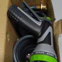 Coil Hose,3/8" EVA Coil Garden Hose 25 FT,Curly Water Hose Lightweight with Brass Connectors,Recoil Garden Hose Includes 8-Pattern Spray Nozzle for Boat, Yard, Patio