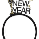 BinaryABC Happy New Years Headband Tiara,New Years Eve Party Supplies,2025 New Year Eve Party Favors Gifts