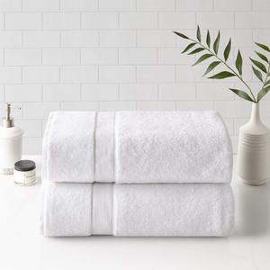 Madison Park 800GSM 100% Cotton Luxurious Bath Towel Set Highly Absorbent, Quick Dry, Hotel & Spa Quality for Bathroom, 34" x 68", White 2 Piece