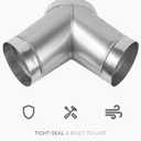 45 Degree 8 x 6 x 6 Inch Y Shape Duct Splitter - Metal 3 Way Connector - Galvanized steel - Duct Adapter - for Dryer Vent, Exhaust Fan, Hose, Home or Industrial HVAC Exhaust Ventilation