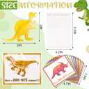 Soulchen 24 Sets Dinosaur Party Favors for Kids Birthday Party Supplies Dinosaur Figurines Have a Dino-mite Summer Cards with Bags Student Gifts