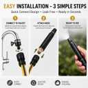 2-Pack High Pressure Water Hose Nozzle, Heavy Duty Adjustable Twist Hose Nozzle Jet Sweeper Nozzle, Pressure Washer Hose Attachment, Jet Sweeper Spray Nozzle for Garden, Lawn, Patio Cleaning