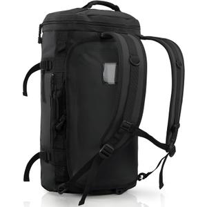 Haimont Duffle Backpack, Travel Duffel Bag with Shoes Compartment, Water-resistant Overnight Daybags for Men Women Daily Trip, Sports Gear, Gym, 45L, Black