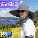 ALANGDUO XXL Big Head & Super Wide Brim Sun Hats for Men, XXL Large Fishing Sun Hat for Safari Gardening,Hiking