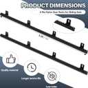 Threlaco 2 Nylon Gear Racks with Metal Insert for Sliding Gate Door Opener Operator Heavy Duty Reinforced Slide Gate Opener Accessories, 3.3 ft Each