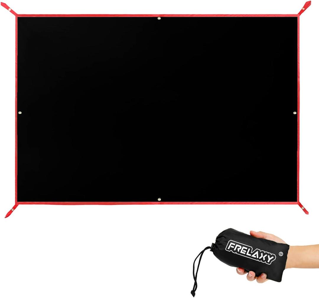 Frelaxy Tent Footprint, Waterproof Camping Tarp, Durable Tent Floor to Elevate Your Camping, Hiking, Backpacking, Hammock, Beach Experience (6 Person116.5'' x 104'', Black)