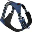 Tuff Pupper All-Day Wear Dog Harness | for Walking, Trail Running, Hiking | Front & Back Leash Clips | Reflective Trim | Easy On/Off Buckles | Lightweight Breathable | No Pull Design (XXS, Blue)