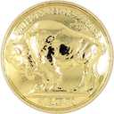 Bezelry 12 Pieces Buffalo Coin Style Metal Shank Buttons. 21mm (13/16 inch) (Shiny Gold)
