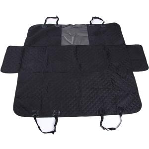 Car Pet Pad Black Dog Mat with Separation Net Adjustable Safety Buckle for Large Medium Dogs 210D Polyester Pongee Nylon Net 137x147cm 53.94x57.87inch 1PCS