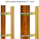 CZC HOME 6 Pack 5 Inch Cabinet Pulls Stainless Steel Drawer Handles, 3" Hole Center Drawer Pulls for Kitchen Dresser Cupboard with 2 Sizes Screws Brushed Brass