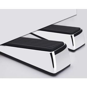 2 pack Metal Door Stop, Premium Rubber Heavy Door Stopper, Wedge Stopper, Suitable for Door Clearance of 0.4IN-1.18IN (11mm-30mm)