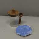 EIKS Glass Jars with Wooden Lids and Scoop, Airtight Food Storage Containers for Sugar Coffee Bean Candy Spice Bath Salt (18oz)