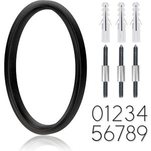 5" Stainless Steel Floating House Number, Metal Modern House Numbers, Garden Door Mailbox Decor Number with Nail Kit, Coated Black, 911 Visibility Signage (0)