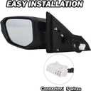 Driver Side View Mirror Compatible with 2016-2021 Honda Civic Power Heated,Civic Side Mirror Left Replace# 76258TBAC02ZA, 5Pins-Heated
