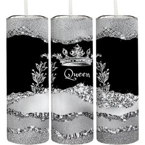 Keosonb Skinny Tumbler with Lid and Straw, Funny Print Design, 20 OZ Straight Stainless Steel Insulated Skinny Cup, Vacuum Double Layer Coffee Travel Mug for Gift (ZB-0601)