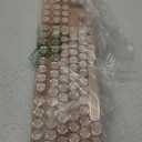 EWEADN V20 Typewriter Keyboard Wireless, 104 Keys Typewriter Style Mechanical with White Backlit, Media Knob, Pink Switch 2.4G/Bluetooth/USB-C Wired Retro Full Size Keyboard for Windows/Mac/PC-Pink