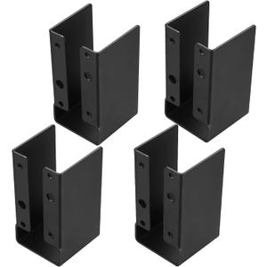 2x4 Joist Hanger, 4 Pcs Concealed Joist Hanger, Concealed Flange Light Joist Hanger, Concealed Face Mount Joist Hanger Joist Brackets Fit Standard 2x4 Beam Wood Fence Rail, Actual Size 2"x4"