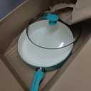 GreenPan Rio Healthy Ceramic Nonstick 5QT Saute Pan Jumbo Cooker with Helper Handle and Lid, PFAS-Free, Dishwasher Safe, Turquoise