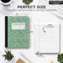 Decomposition Parsley College Ruled Composition Notebook - 9.75 x 7.5 Journal with 160 Lined Pages - Cute Notebooks for School Supplies, Home & Office - 100% Recycled Paper - Made in USA